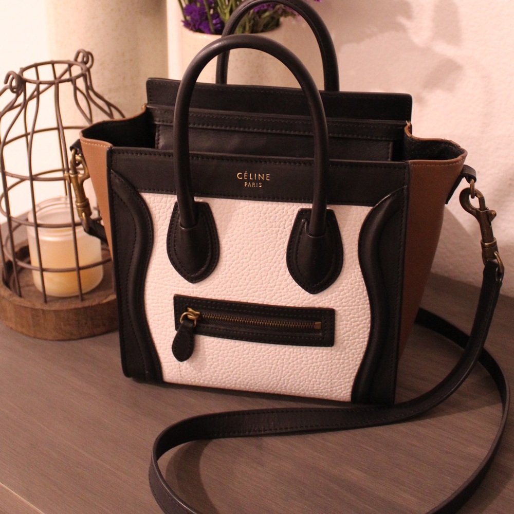 Celine micro (26*26*14) luggage handbag in leather